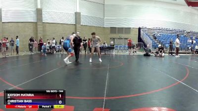 144 lbs Cons. Round 4 - Kaysom Mataria, PA vs Christian Bass, WI