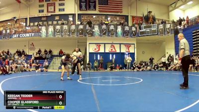 120 lbs Placement (16 Team) - Keegan Tedder, Western vs Cooper Glassford, Jay County