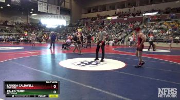 4A 165 lbs Quarterfinal - Lakoda Caldwell, Glen Rose vs Caleb Turic, Pottsville