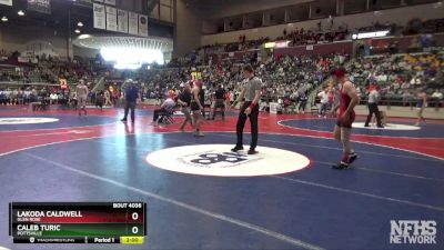 4A 165 lbs Quarterfinal - Lakoda Caldwell, Glen Rose vs Caleb Turic, Pottsville