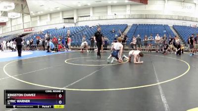 120 lbs Cons. Round 4 - Kingston Chavez, IN vs Lyric Warner, MI