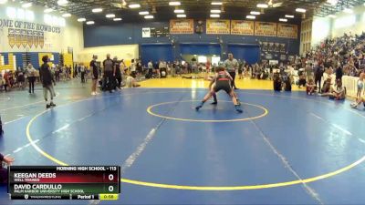 113 lbs Cons. Round 3 - David Cardullo, Palm Harbor University High School vs Keegan Deeds, Well Trained