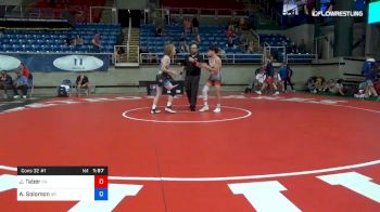 120 lbs Cons 32 #1 - Jaxson Taber, California vs Adam Solomon, Oregon