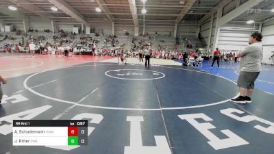 100 lbs Rr Rnd 1 - Angelina Schademann, Team Nebraska Silver vs Julia Ritter, Diesel Wrestling Academy