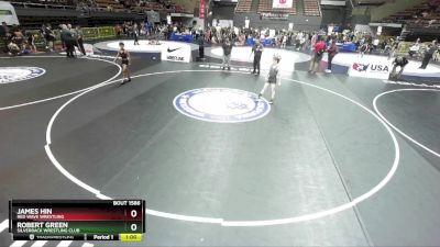 92 lbs Cons. Round 5 - Robert Green, Silverback Wrestling Club vs James Hin, Red Wave Wrestling
