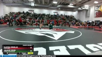 140 lbs Cons. Round 3 - Alaysia Ornelas, Eaglecrest vs Mehrab Arabi, George Washington