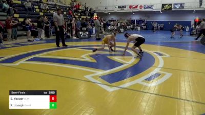 127 lbs Semifinal - Shane Yeager, Commodore Perry vs Ryder Joseph, Canon-McMillan
