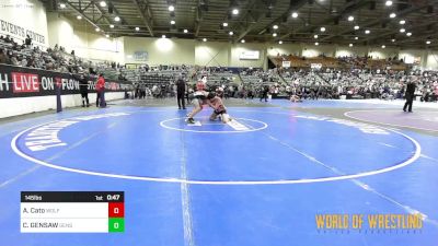 145 lbs Consolation - Aaron Cato, Wolf Den vs CHEYGO`ONEP GENSAW, Gensaw Elite