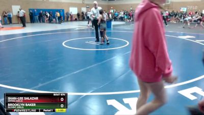 100lbs Cons. Round 4 - Brooklyn Baker, Olympic (Girls) vs Shan-Lee Salazar, Orting (Girls)