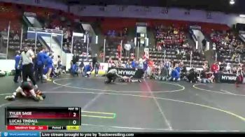 72 lbs Round 1 (4 Team) - Lucas Tindall, Brighton Black vs Tyler Sage, Linden