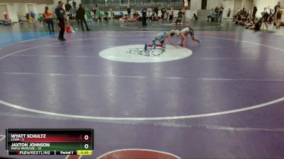 84 lbs Placement (4 Team) - Wyatt Schultz, LCWM vs Jaxton Johnson, Maple River/USC