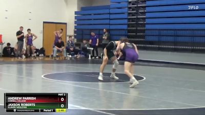 141 lbs Quarterfinal - Jaxson Roberts, Illinois Wesleyan vs Andrew Parrish, Cornell College