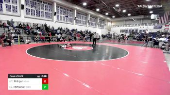 132 lbs Consi Of 8 #2 - Tucker Milligan, New Canaan vs Derek McMahon, Middletown