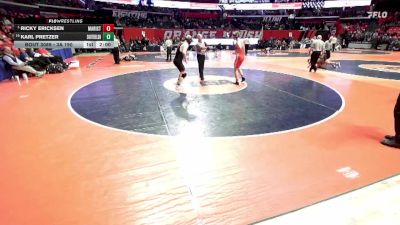 3A 190 lbs Champ. Round 1 - Ricky Ericksen, Chicago (Marist) vs Karl Pretzer, South Elgin