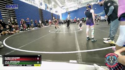 70 lbs Round 3 (4 Team) - Alsea Goldsby, Firebird Elite vs Lyla Spangler, Queens Of Mayhem