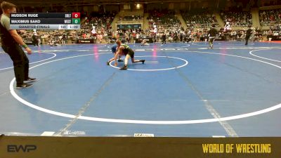 80 lbs Quarterfinal - Hudson Ruge, Sebolt Wrestling Academy vs Maximus Sako, Westshore Wrestling Club