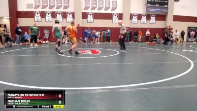 90-97 lbs Round 4 - Nathan Bolin, Shelby County Elite vs Makaylon Mcwherter, Whiteland WC