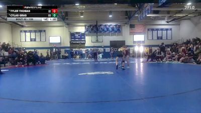 106 lbs Quarterfinal - Cylas Gras, Oak Grove HS vs Tyler Thomas, East Central High School