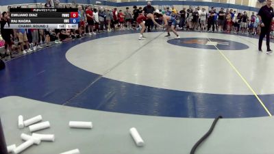 16U Boys FS - 120 lbs Champ. Round 2 - EMILIANO DIAZ, Perry Meridian Wrestling Club vs Raj Nagra, HSE Wrestling Club