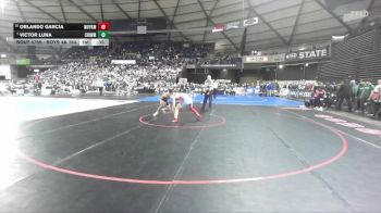 Boys 4A 144 lbs Cons. Round 5 - Orlando Garcia, West Valley (Yakima) vs Victor Luna, Chiawana