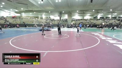 80 lbs Cons. Round 2 - Charlie Burns, Elite Wrestling Academy vs Ryan Shoukry, Williamson County Wrestling Cl