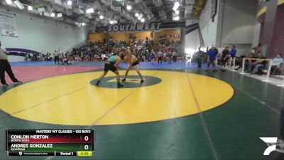 150 Boys Cons. Round 2 - Andres Gonzalez, Olympian vs Conlon Merton, Bonita Vista