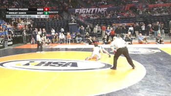 1A 120 lbs 1st Place Match - Weston Frazier, Fithian (Oakwood) vs Wesley Janick, Ottawa (Marquette)