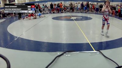 12U Boys FS - 82 lbs Champ. Round 1 - Enzo Stewart, Perry Meridian Wrestling Club vs Kolton Morecraft, Franklin Central Wrestling Club