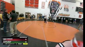 106 lbs Quarterfinal - Dyami Rock, Rocky Mountain vs Coyt Krieger, Hardin