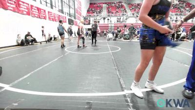 145-155 lbs Rr Rnd 2 - Paisley Farris, Tecumseh Youth Wrestling vs Jaylee Simmons, Harrah Little League Wrestling