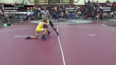 J-11 lbs 1st Place Match - Kelby Franzen, THWC vs Brantley Miller, Indee Mat Club