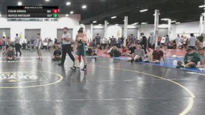 123 lbs Rr Rnd 4 - Colin Greda, Mat Warriors Fire - BHSE vs Royce Wetzler, VA Team Predator - BHSE