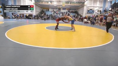 190 lbs Cons. Round 1 - Uriah Thompson, Newark Charter vs Jimmy McLane, Sussex Central H S