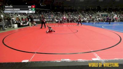 40 lbs Consi Of 4 - Tate Cox, Brawlers Wrestling Club KS vs Cameron Egbers, GGB Ohio