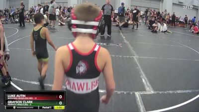 55 lbs Round 6 (8 Team) - Grayson Clark, Pedraza Wrestling vs Luke Autin, Backyard Brawlers Red