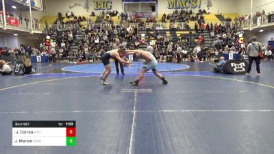 215 lbs Qtr-finals - Jude Correa, Wyoming Seminary vs Juliano Marion, Franklin Regional