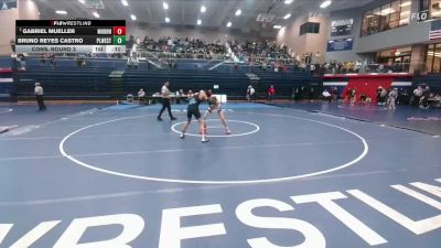 126 lbs Cons. Round 3 - Gabriel Mueller, Mesquite Horn vs Bruno Reyes Castro, Plano West