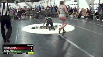 105 lbs Round 2 (8 Team) - Carter Kinard, Elite Ath Club DZ (IN) vs JOSIAH SIMS, West Shore Wrestling Club