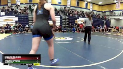 145 lbs. Cons. Round 2 - Kristin Sprung, Washington vs Kaliyah Broner, St. Charles West