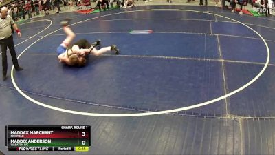 120 lbs Champ. Round 1 - Maddax Marchant, Richfield vs Maddix Anderson, Wasatch WC