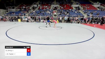 110 lbs Cons 32 #1 - Sydney Uhrig, SD vs Kaylin Taylor, MT