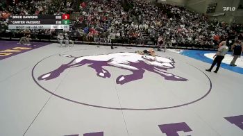 4A 157 lbs Quarterfinal - Carter Vazquez, Stansbury vs Brice Hawkins, Hurricane
