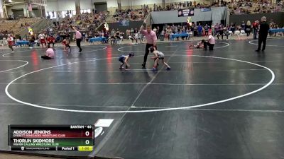 40 lbs Quarterfinal - Addison Jenkins, Everett Renegades Wrestling Club vs Thorijn Skidmore, Higher Calling Wrestling Club