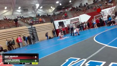 155 lbs 7th Place Match - Lilyana Romero, Franklin Wrestling Club vs Addy Bradley, Owen Valley