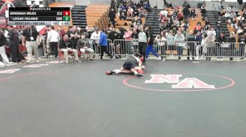 190 lbs Quarterfinal - Jeremiah Miles, Saint John's vs Logan Holmes, Shawsheen