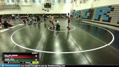 120 lbs Round 1 (10 Team) - Dillon Grimm, Central vs Gabe Hall, Thompson Valley