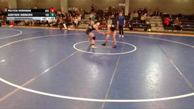 129-136 lbs Quarterfinal - Addysen Simmons, Elevate Wrestling Academy vs Felycia Kerkman, Husky Wresting Club