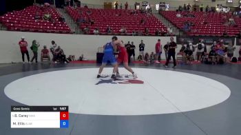92 kg Cons Semis - Brennan Carey, Nixa High School Wrestling vs Mason Ellis, Alabama Takedown Academy