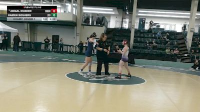 131 lbs Champ. Round 1 - Abigal Mozden, Mount Union vs Kaiden Boshers, John Carroll