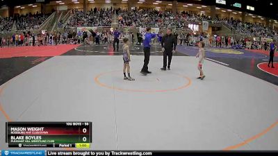 56 lbs Cons. Round 1 - Mason Weight, Roseburg Mat Club/uvwa vs Blake Boyles, Pleasant Hill Wrestling Club